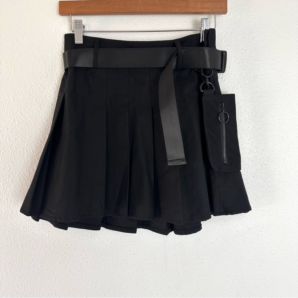 Dolls Kill Current Mood Black Goth Mini Skirt S